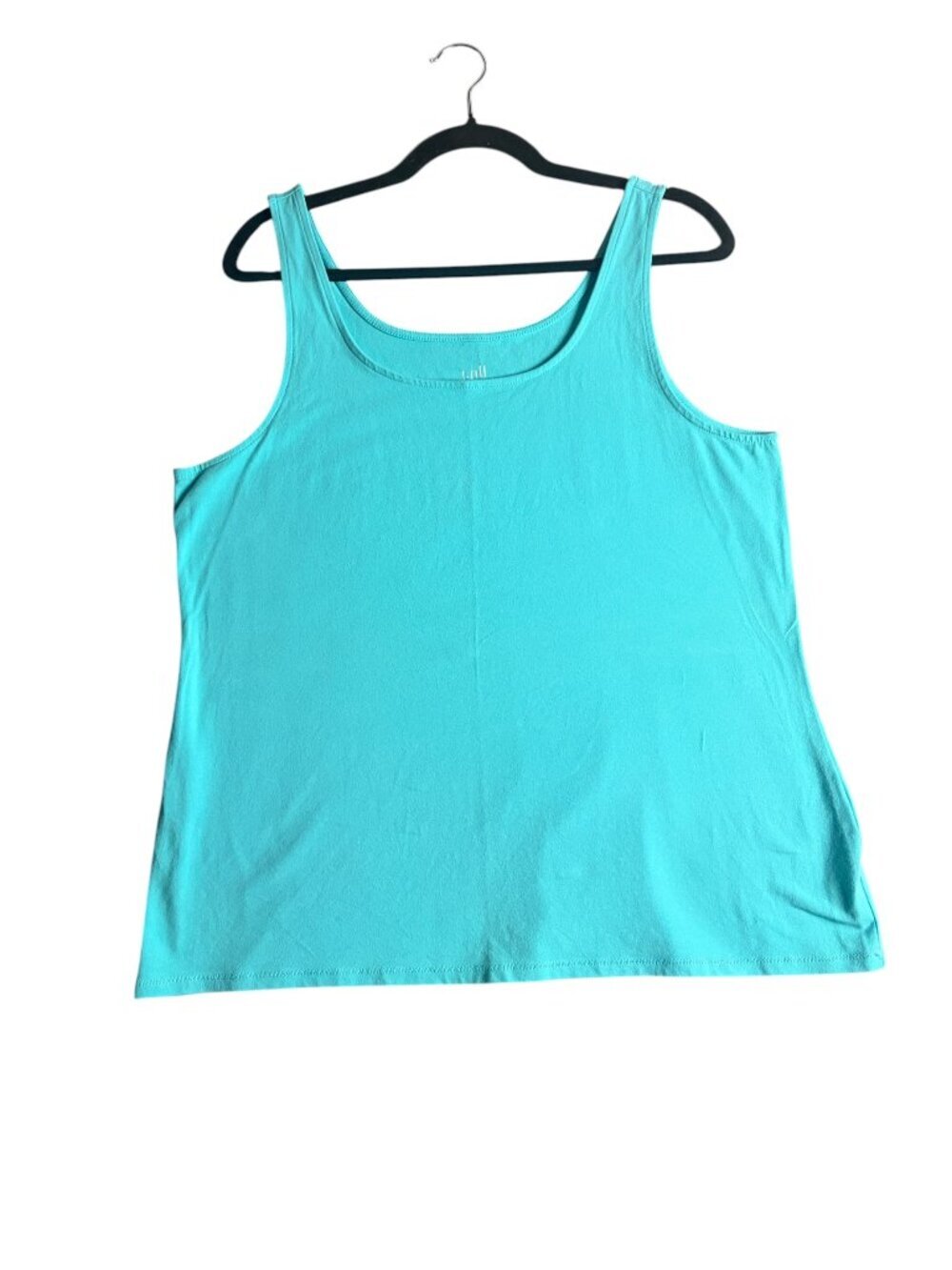 J Jill Size Xl Perfect Tank Teal Blue Scoop Neck Casual Basic Layering Everyday